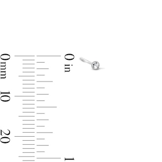 Semi-Solid Sterling Silver Crystal Nose Stud Set – 22G 7/16"