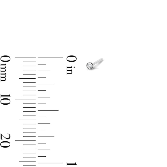 Semi-Solid Sterling Silver Crystal Nose Stud Set – 22G 7/16"