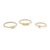 Yellow Ion-Plated Textured Nose Ring Set – 22G