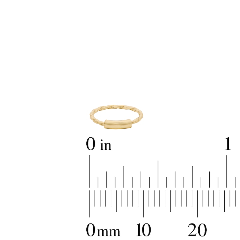 Yellow Ion-Plated Textured Nose Ring Set – 22G