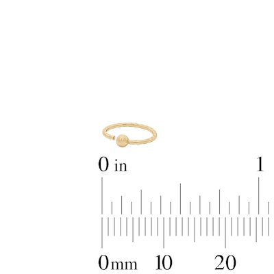 Yellow Ion-Plated Textured Nose Ring Set – 22G