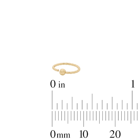 Yellow Ion-Plated Textured Nose Ring Set – 22G