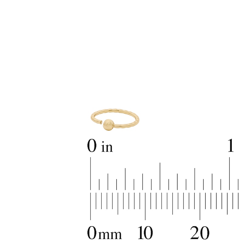 Yellow Ion-Plated Textured Nose Ring Set – 22G