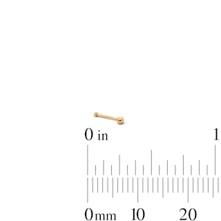 Yellow Ion-Plated Crystal Nose Stud Set – 22G 1/4"