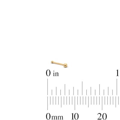 Yellow Ion-Plated Crystal Nose Stud Set – 22G 1/4"