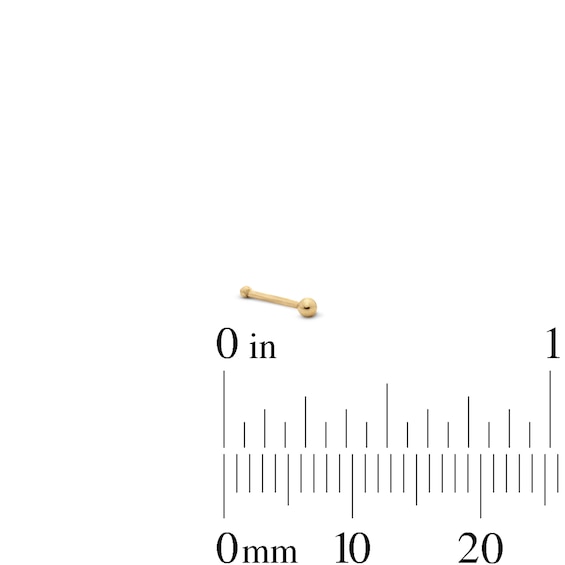 Yellow Ion-Plated Crystal Nose Stud Set – 22G 1/4"