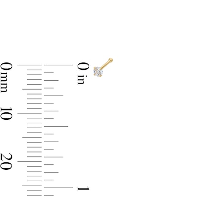 Yellow Ion Plated Crystal and CZ Nose Ring Set – 22G