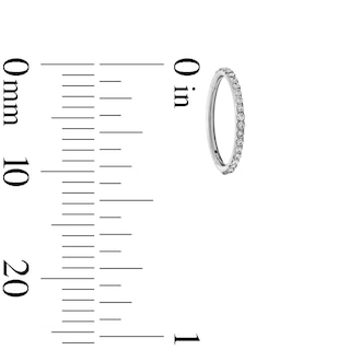 Solid Titanium CZ Pavé Hoop - 18G 5/16