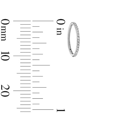 Solid Titanium CZ Pavé Hoop - 18G 5/16
