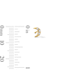 Thumbnail Image 2 of Yellow Ion-Plated Crystal Moon and Star Nose Stud Set – 22G 1/4"