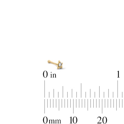 Yellow Ion-Plated Crystal Moon and Star Nose Stud Set – 22G 1/4"