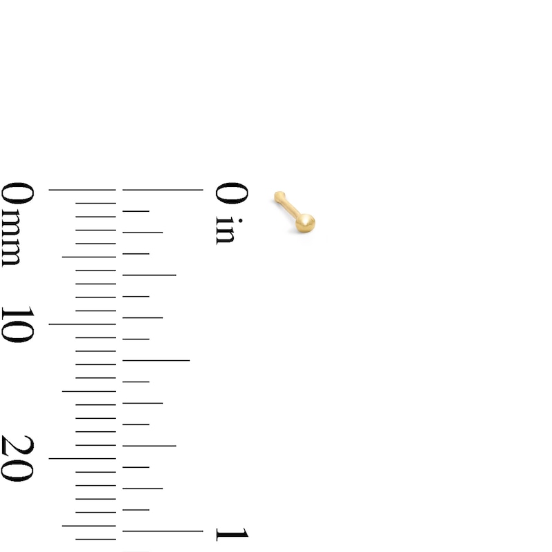 Main Image 4 of Yellow Ion-Plated Crystal Moon and Star Nose Stud Set – 22G 1/4"