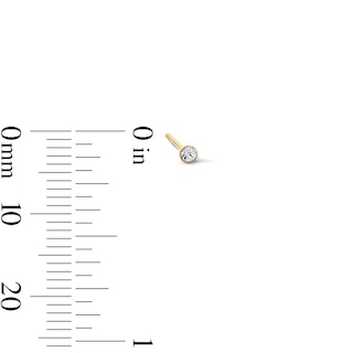 Yellow Ion-Plated Crystal Nose Stud and Hoop Set – 22G 3/8"