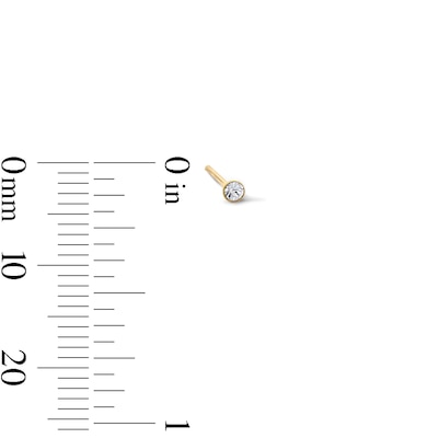 Yellow Ion-Plated Crystal Nose Stud and Hoop Set – 22G 3/8"