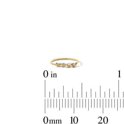 Yellow Ion-Plated Crystal Nose Stud and Hoop Set – 22G 3/8"