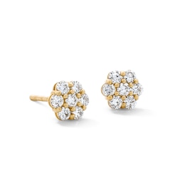 10K Solid Gold 1/4 CT. T.W. Lab-Grown Diamond Hexagon Studs