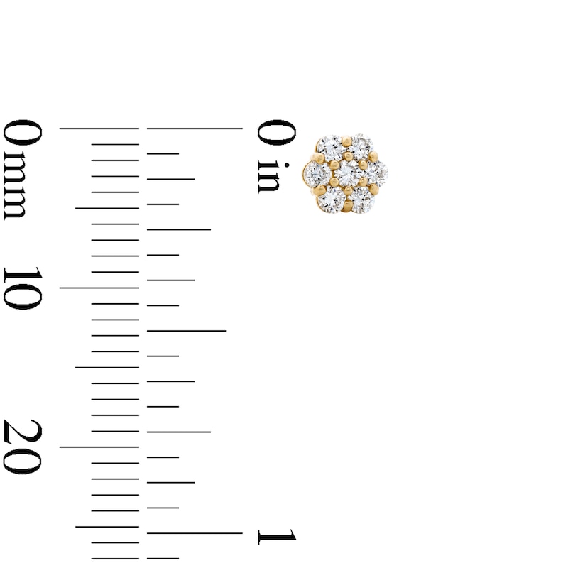 Main Image 2 of 10K Solid Gold 1/4 CT. T.W. Lab-Grown Diamond Hexagon Studs