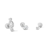 Thumbnail Image 1 of Semi-Solid Stainless Steel CZ Marquise Cartilage Earring Set - 18G 1/4"