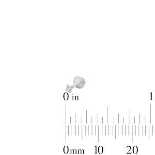 Semi-Solid Stainless Steel CZ Marquise Cartilage Earring Set - 18G 1/4"