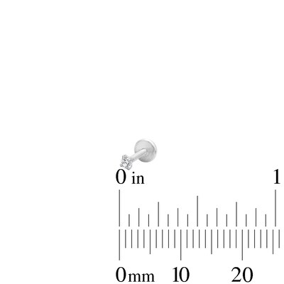 Semi-Solid Stainless Steel CZ Marquise Cartilage Earring Set - 18G 1/4"