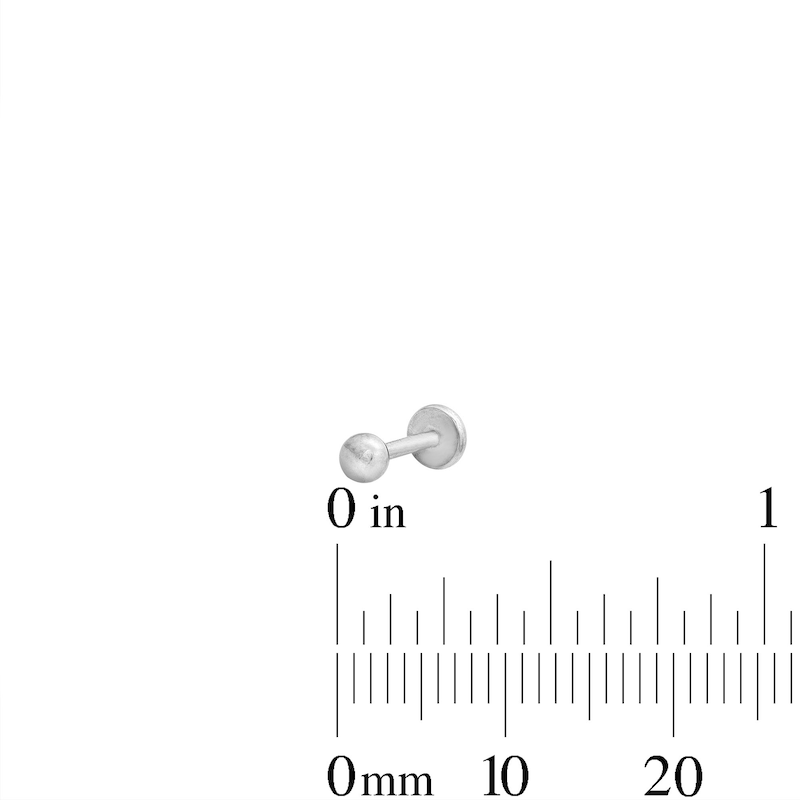 Main Image 3 of Semi-Solid Stainless Steel Ball, CZ Kite and Marquise Cartilage Earring Set - 18G 1/4"