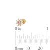 Thumbnail Image 4 of Yellow Ion-Plated CZ Pink and White Duo, Butterfly and Flower Cartilage Earring Set - 16G 1/4"