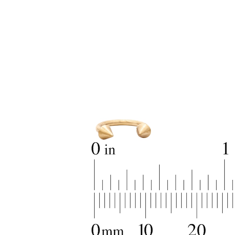 Main Image 4 of Yellow Ion-Plated Moon, Star and Horseshoe Cartilage Earring Set - 16G 5/16"