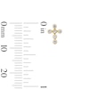 Thumbnail Image 2 of 10K Solid Gold 1/5 CT. T.W. Lab-Grown Diamond Cross Studs