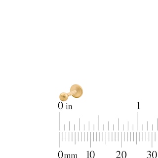 Yellow Ion-Plated CZ Cartilage Stud Set - 18G 1/4"