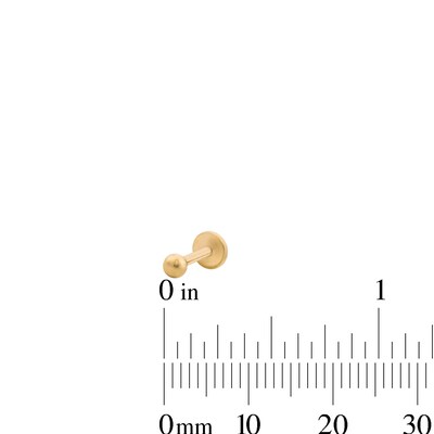 Yellow Ion-Plated CZ Cartilage Stud Set - 18G 1/4"