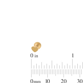 Yellow Ion-Plated CZ Cartilage Stud Set - 18G 1/4"