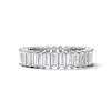 Thumbnail Image 1 of Solid Sterling Silver CZ Emerald Eternity Band - Size 7