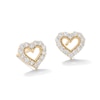Thumbnail Image 1 of 10K Solid Gold 1/4 CT. T.W. Lab-Grown Diamond Open Heart Studs