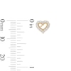 Thumbnail Image 2 of 10K Solid Gold 1/4 CT. T.W. Lab-Grown Diamond Open Heart Studs
