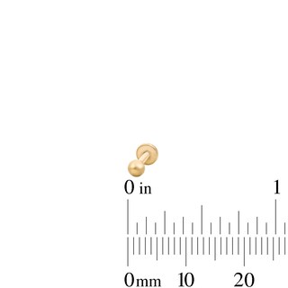 Yellow Ion-Plated CZ Trio, Clicker Hoop and Ball Cartilage Earring Set - 16G