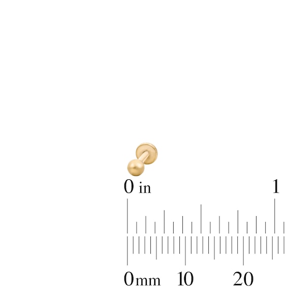 Yellow Ion-Plated CZ Trio, Clicker Hoop and Ball Cartilage Earring Set - 16G