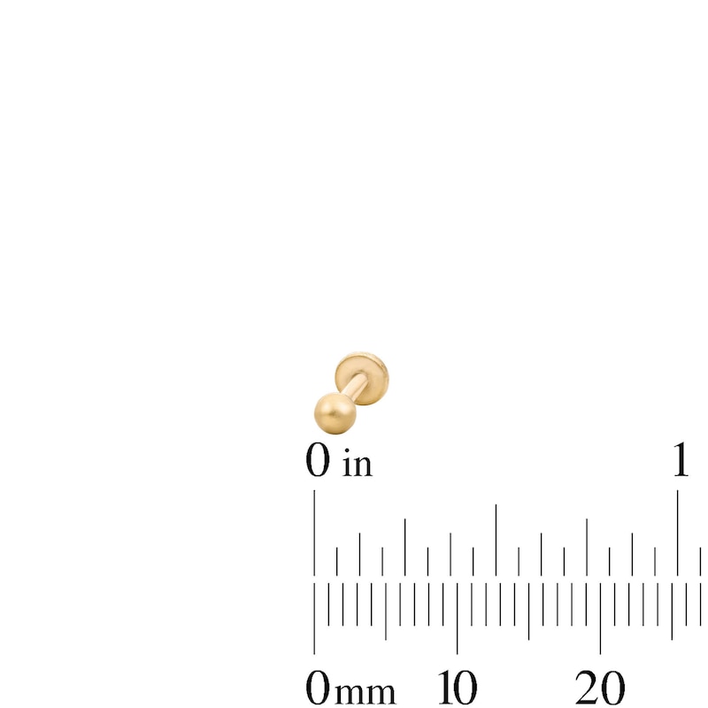 Main Image 4 of Yellow Ion-Plated CZ Trio, Clicker Hoop and Ball Cartilage Earring Set - 16G