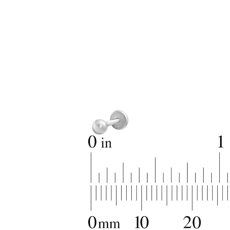 Main Image 4 of Semi-Solid Stainless Steel CZ Marquise Duo, Round Duo and Ball Cartilage Earring Set - 18G 1/4"