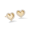 Thumbnail Image 1 of 10K Solid Gold 1/5 CT. T.W. Lab-Grown Diamond Heart Frame Studs