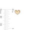 Thumbnail Image 2 of 10K Solid Gold 1/5 CT. T.W. Lab-Grown Diamond Heart Frame Studs