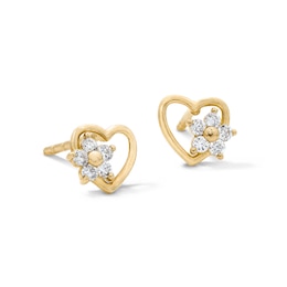 10K Solid Gold 1/10 CT. T.W. Lab-Grown Diamond Fashion Studs
