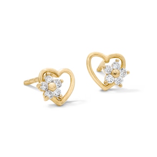 10K Solid Gold 1/10 CT. T.W. Lab-Grown Diamond Fashion Studs