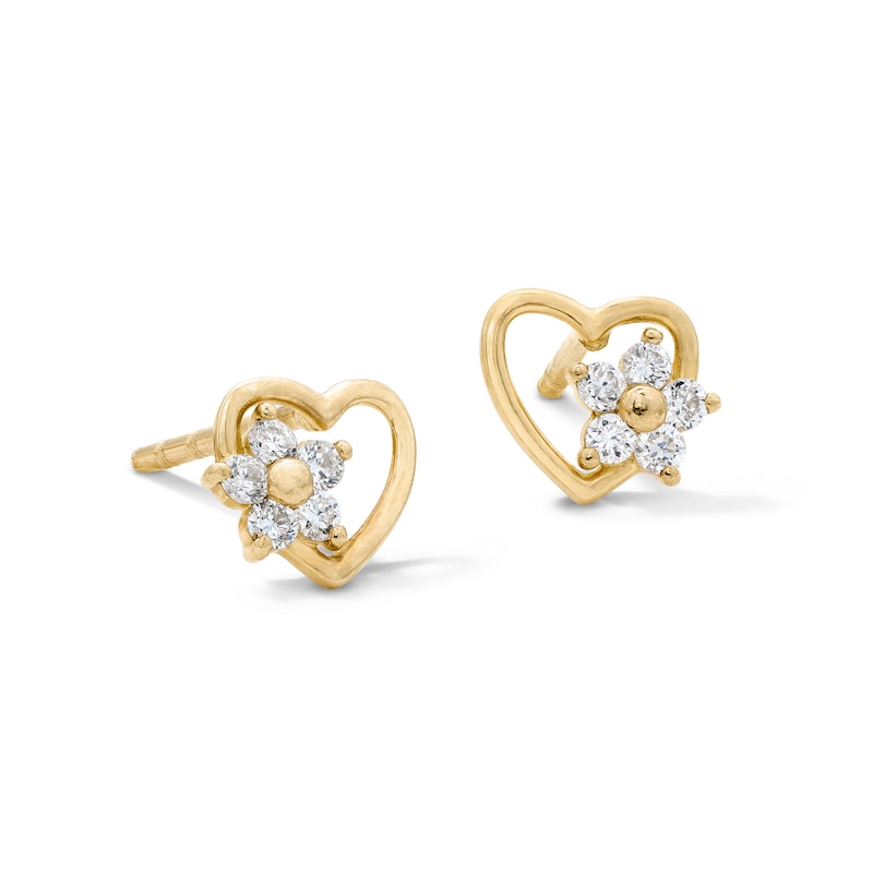 Main Image 1 of 10K Solid Gold 1/10 CT. T.W. Lab-Grown Diamond Fashion Studs