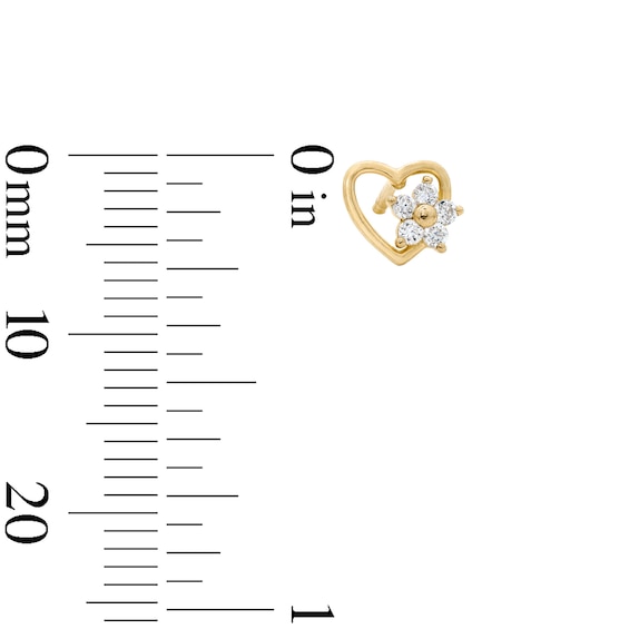 10K Solid Gold 1/10 CT. T.W. Lab-Grown Diamond Fashion Studs