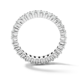 Solid Sterling Silver CZ Oval Eternity Band - Size 7