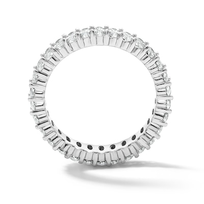 Solid Sterling Silver CZ Oval Eternity Band - Size 7