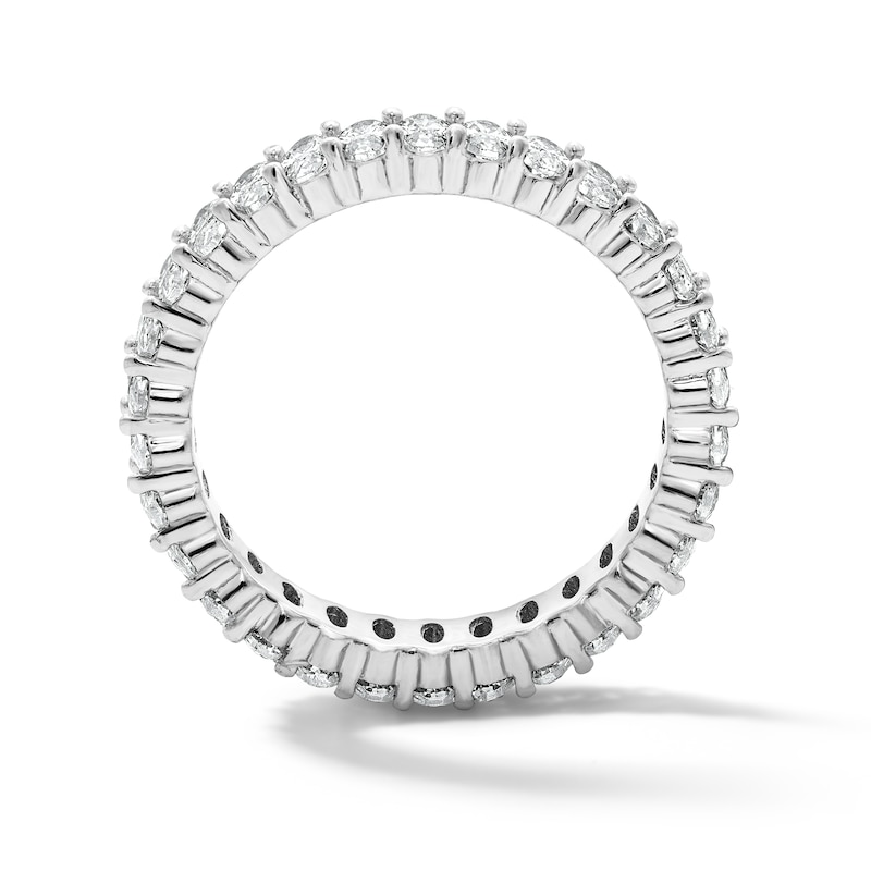 Main Image 3 of Solid Sterling Silver CZ Oval Eternity Band - Size 7