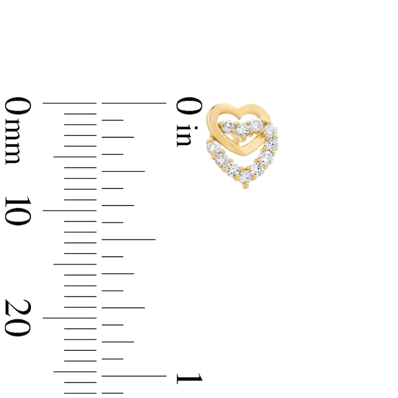 Main Image 2 of 10K Gold 1/5 CT. T.W. Lab-Grown Diamond Fashion Studs