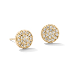 10K Solid Gold 1/5 CT. T.W. Lab-Grown Diamond Circle Studs