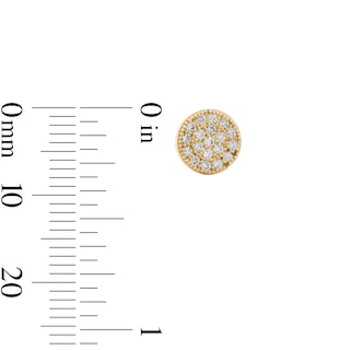 10K Solid Gold 1/5 CT. T.W. Lab-Grown Diamond Circle Studs